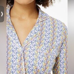 Roller Rabbit Tie-Dye Daze Rainbow Hathi Elephants long Pants Polo Pajamas Large